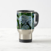 Blaue Hortensien-Sommerblumen-Kaffeetassen Reisebecher (VorderseiteRechts)