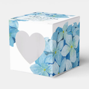 Blaue Hortensien-Sophisticated-Hochzeitsgeschenkbo Geschenkschachtel