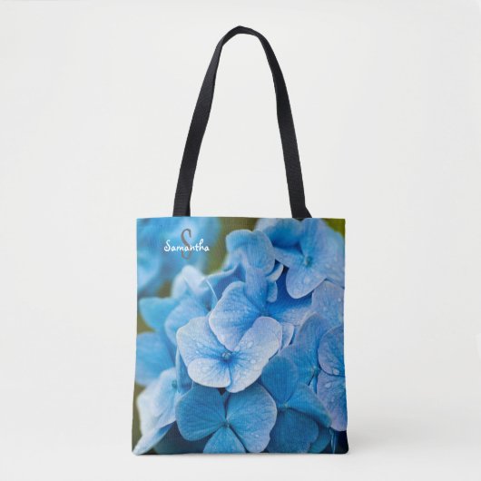 Blaue Hortensien-Tasche Tasche (Vorderseite)