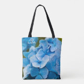 Blaue Hortensien-Tasche Tasche (Rückseite)