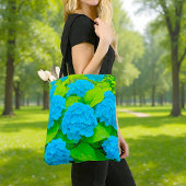 Blaue Hortensien-Tragetasche Tasche