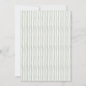 Blaue Hortensien- und Streifen-Brautdusche Einladung (Rückseite)