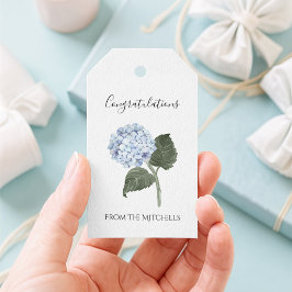 Blaue Hortensienblüte Geschenkanhänger