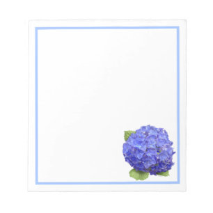 Blaue Hortensienblüte Notizblock