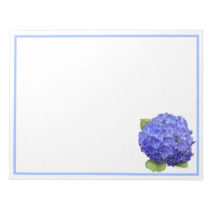 Blaue Hortensienblüte Notizblock