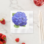 Blaue Hortensienblüte Serviette (Beispiel)