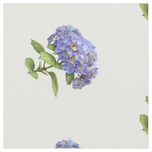 Blaue Hortensienblüte Stoff (Nahaufnahme)