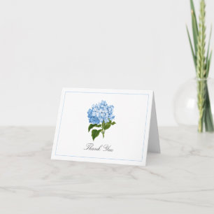 Blaue Hortensienblüte traditionell Dankeskarte