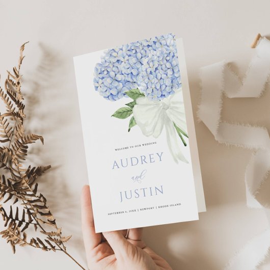 Blaue Hortensienblüten Dickes Papierprogramm