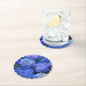 Blaue Hortensienblüten Floral Untersetzer (Vor Ort)