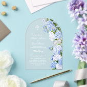 Blaue Hortensienbogen-Hochzeit Acryleinladungen (Insitu (Hochzeit))