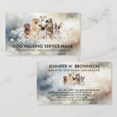 Blaue Hübsche Hunde im Wasser Hintergrund Visitenkarte (Vorne/Hinten)