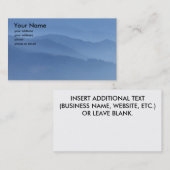 BLAUE HÜGEL #1 VISITENKARTE (Vorne/Hinten)