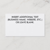 BLAUE HÜGEL #1 VISITENKARTE (Rückseite)