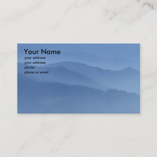 BLAUE HÜGEL #1 VISITENKARTE (Vorderseite)