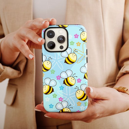 Blaue Hummeln Sterne | iPhone 14 Case-Mate Hülle