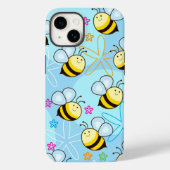 Blaue Hummeln Sterne | iPhone 14 Case-Mate Hülle (Rückseite)