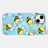 Blaue Hummeln Sterne | iPhone 14 Case-Mate Hülle (Rückseite (Horizontal))