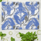 Blaue Hummer an der Küste Geschirrtuch (Gefaltet)