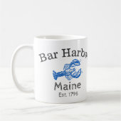 Blaue Hummer-"Bar-Hafen-Maine" Kaffee-Tasse Kaffeetasse (Links)