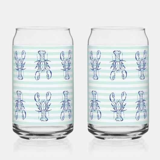 Blaue Hummer Dosenglas (Vorderseite)