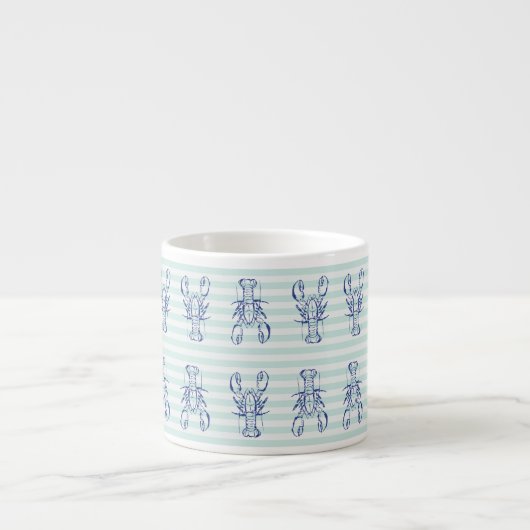 Blaue Hummer Espressotasse (Vorderseite)