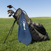 Blaue-Hummer-Immobilien-Button Golfhandtuch (Gras)