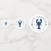 Blaue-Hummer-Immobilien-Button Konfetti (Vorderseiten)