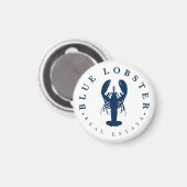 Blaue-Hummer-Immobilien-Button Magnet (Vorderseite/Rückseite)