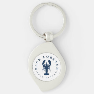 Blaue-Hummer-Immobilien-Button Schlüsselanhänger