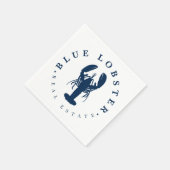 Blaue-Hummer-Immobilien-Button Serviette (Ecke)