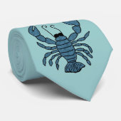 Blaue Hummer-Krawatte Krawatte (Gerollt)