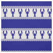 Blaue Hummer-Streifen Stoff (Muster)