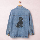 Blaue Hund-Silhouette Minimal Art Jeansjacke (Hangar)