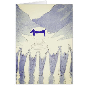Blaue-Hund-Verehrungskarte