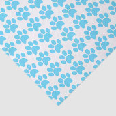 Blaue Hündchen-Tatze druckt Muster Seidenpapier (Ausschnitt)