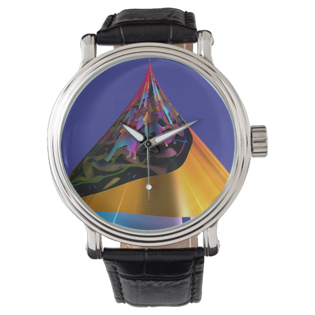 Blaue Hunde Armbanduhr (Vorderseite)