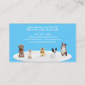 Blaue Hunde auf Sofa-Logo für Pet Groomer Visitenkarte (Rückseite)