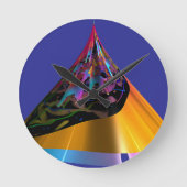 Blaue Hunde Runde Wanduhr (Vorderseite)