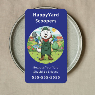 Blaue hundefreundliche Kotentfernung - Scooper für Visitenkarte