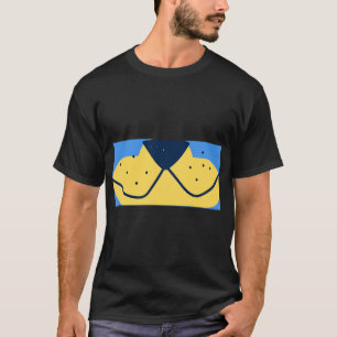 Blaue Hundemaske T-Shirt