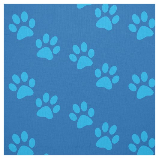 Blaue Hundetatzen-Drucke Stoff (Muster)