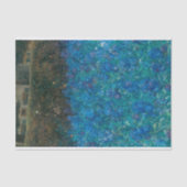 Blaue Hütte Blumenimpressionist Garden Decoupage Seidenpapier (Vorderseite)