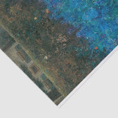 Blaue Hütte Blumenimpressionist Garden Decoupage Seidenpapier (Ausschnitt)