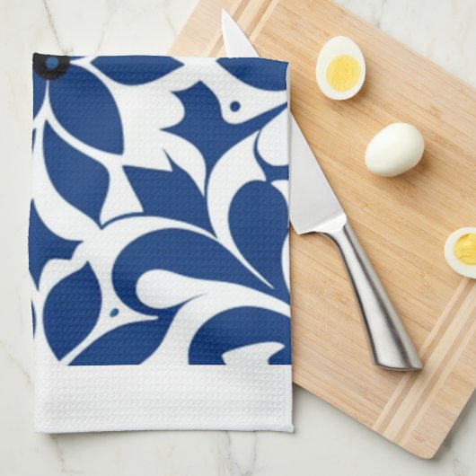 Blaue Hütte Geschirrtuch (Viertel Falte)