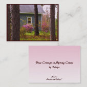 Blaue Hütte im Frühling färbt ATC Visitenkarte (Vorne/Hinten)