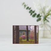 Blaue Hütte im Frühling färbt ATC Visitenkarte (Stehend Vorderseite)