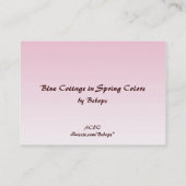 Blaue Hütte im Frühling färbt ATC Visitenkarte (Rückseite)