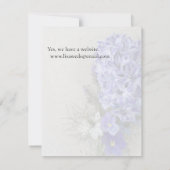 Blaue Hyazinthe mit Stiefmütterchen Save The Date (Rückseite)