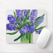 Blaue Hyazinthen Mousepad (Mit Mouse)